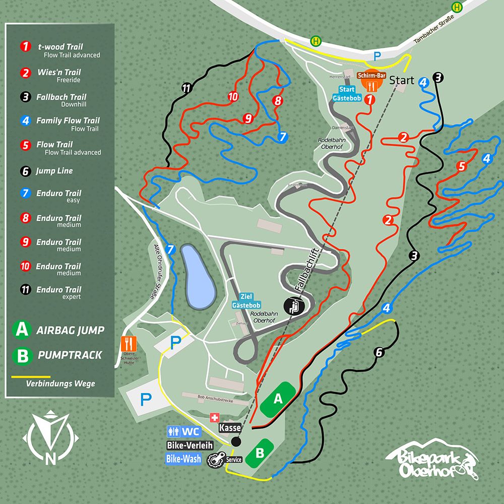 Streckenplan Bikepark