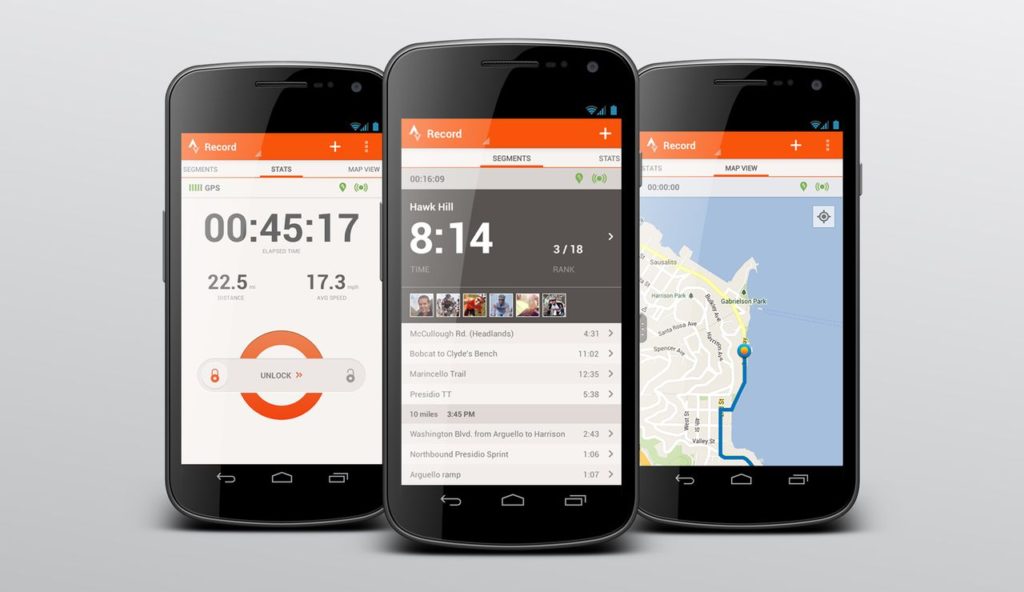 Strava auf dem Mobiltelefon